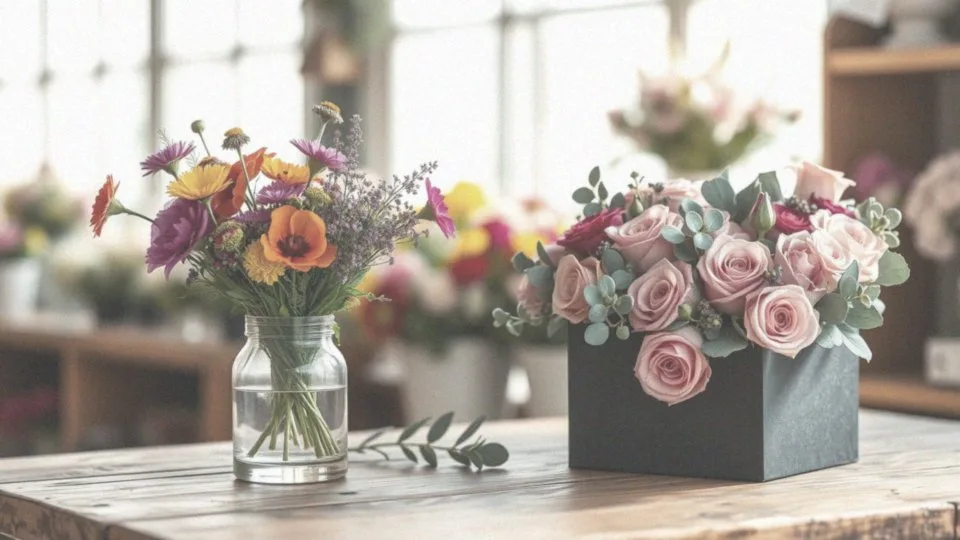 Jakie są różnice między kwiatami ciętymi a bukietami w pudełku?