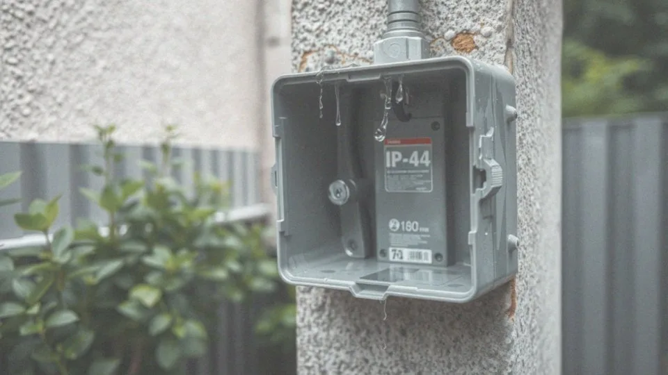 Jak można używać łącznika schodowego w wilgotnym środowisku z ochroną IP-44?