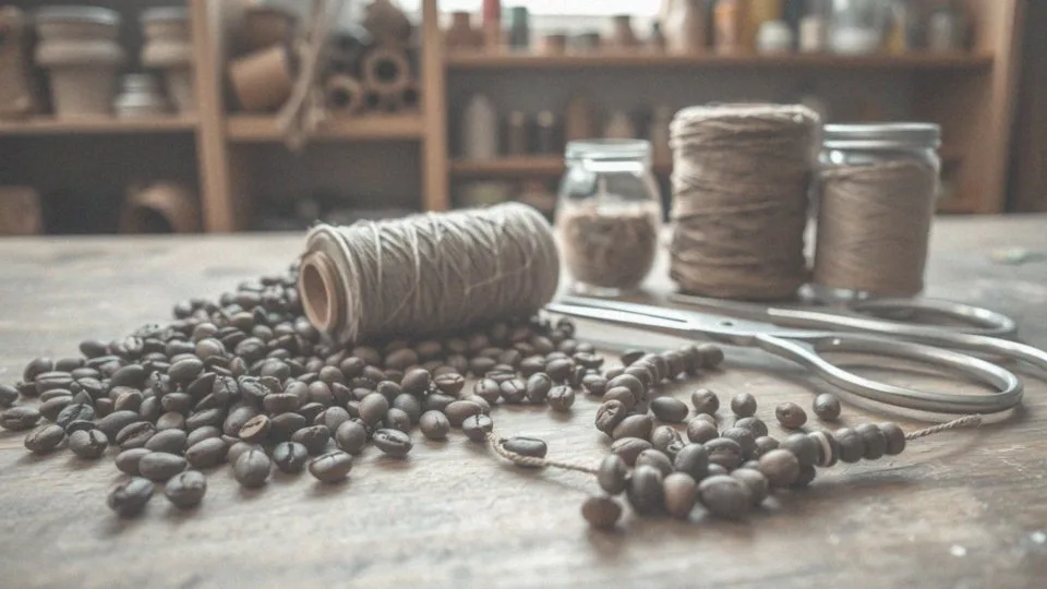 Jakie materiały są potrzebne do stworzenia różańca z ziaren kawy?