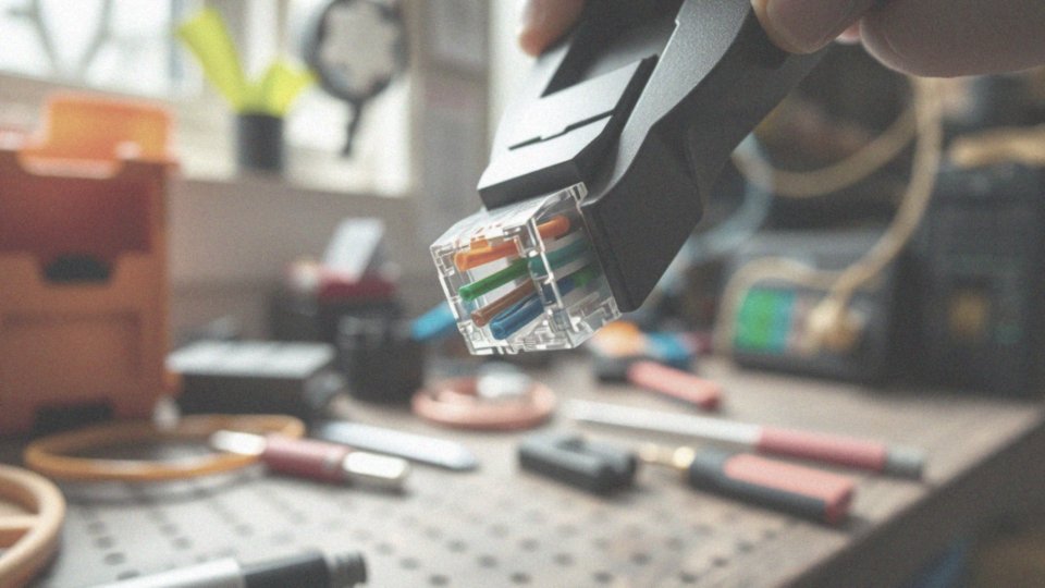 Co zapewnia odpowiednia kolejność kolorów w połączeniu RJ45?