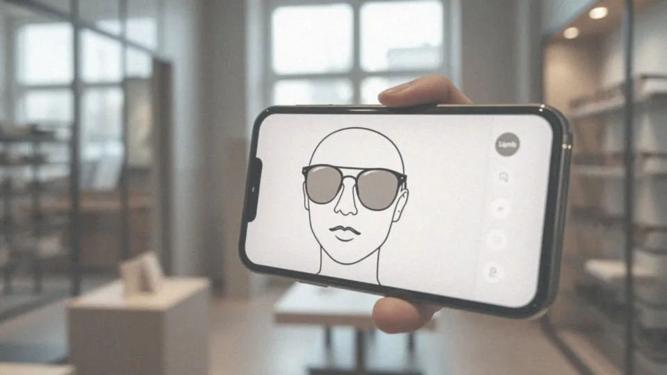 Jak użytkownik może przymierzyć różne style okularów przeciwsłonecznych za pomocą aplikacji?